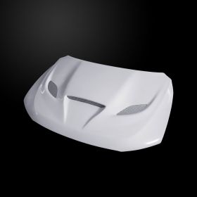 2011-2019 Dodge Durango HellCat Style Fiberglass Dual-Functional Ram Air Hood - DD11AHCATFHW