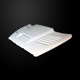 2002-2008 Dodge Ram 1500 SSK Dual-Functional Ram Air Hood Fiberglass - DR02AHSSK