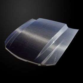 2010-2012 Ford Mustang V6/GT Amerihood 3" Cowl Functional Heat Extractor Carbon Fiber Hood - AMH-FM10AHCWLCFH