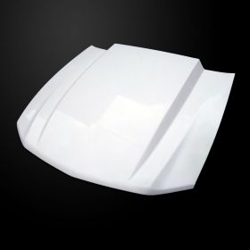 2010-2012 Ford Mustang V6/GT Amerihood 3" Cowl Functional Heat Extractor Fiberglass Hood - AMH-FM10AHCWLFHW