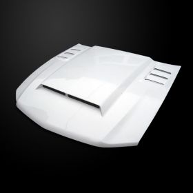 2010-2012 Ford Mustang ROU Dual-Functional Ram Air Hood Fiberglass - FM10AHROUFH