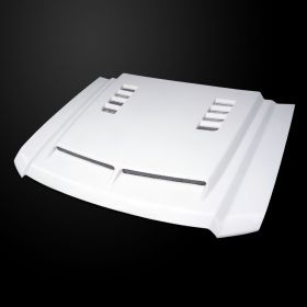 2014-2017 GMC Sierra 1500 Amerihood Type-E Dual-Functional Ram Air Fiberglass Hood - AMH-GS14AHTEFHW