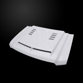 2015-2019 GMC Sierra 2500 Type-E Fiberglass Dual-Functional Ram Air Hood - GS15AHTEFHW25