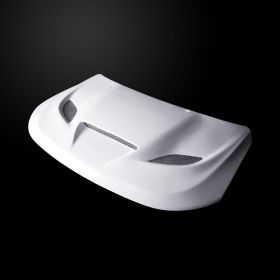 2018-2019 Jeep Compass Type-HellCat Dual-Functional Ram Air Fiberglass Hood - AmeriHood JCP18AHCATFHW