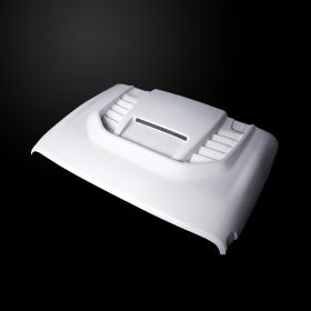 2020-2021 Jeep Gladiator STM Dual-Functional Ram Air Fiberglass Hood - AmeriHood JGD20AHSTMFHW
