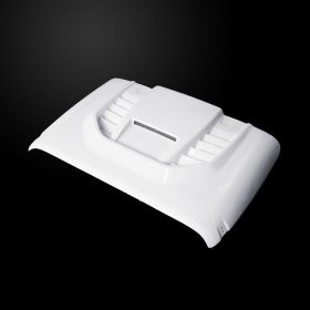 2007-2018 Jeep Wrangler JK STM Dual-Functional Ram Air Fiberglass Hood - AmeriHood JW07AHSTMFHWJK
