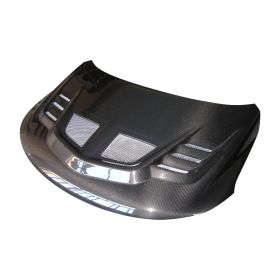 2009-2013 Kia Forte Amerihood R1 Functional Heat Extractor Carbon Fiber Hood - AMH-KF09AHR1SCFH