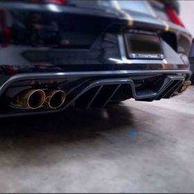 2015-2017 Ford Mustang Premium Type-AR Carbon Fiber Rear Diffuser Quad-Tip by Anderson C