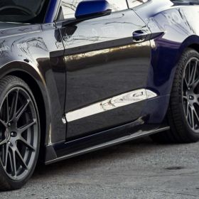 2015-2017 Ford Mustang GT350 Style Carbon Fiber Side Splitters by Anderson Compo