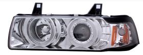 1992-1998 BMW E36 4DR Halo Projector Headlights G2 Chrome Clear - 02-AZ-B392-PCC-4D-G2-R-A
