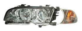 1999-2001 BMW E46 & M3 2dr Halo Projector Headlights - Chrome - 02-AZ-B399-PCC-R-2D