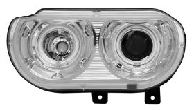 2008-2014 Dodge Challenger CCFL Halo Projector Headlights - Chrome - 02-AZ-DCH08-PCC-2RF