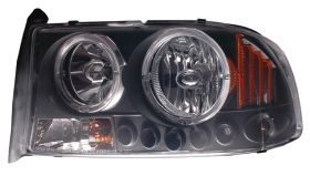 1997-2004 Dodge Dakota Crystal Halo Headlights - Black - 02-AZ-DD97-B-R-1-A