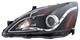 2003-2005 Honda Accord 2dr G2 R8 LED Style Halo Projector Headlights - 02-AZ-HA03-PBC-R-A-G2