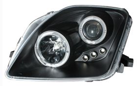 1997-2001 Honda Prelude Halo Projector Headlights w/ LED - Black - 02-AZ-HP97-PBC-RN