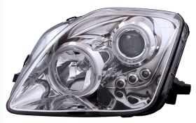 1997-2001 Honda Prelude Halo Projector Headlights w/ LED - Chrome - 02-AZ-HP97-PCC-RN