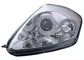 2000-2005 Mitsubishi Eclipse Halo Projector Headlights Chrome Clear - 02-AZ-ME00-PCC-G2-2R