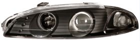 1997-1999 Mitsubishi Eclipse Gen 2 Halo Projector Headlights - Black - 02-AZ-ME97-PBC-G2-1R