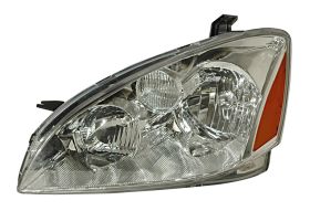 2002-2004 Nissan Altima Euro Crystal Headlights - Chrome - 02-AZ-NA02-C-A