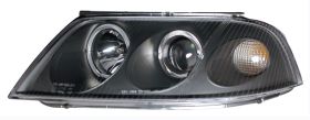 2001-2005 VW Passat Halo Projector Headlights Black Clear - 02-AZ-VP01-PBC-RIM-G2