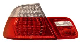 1999-2001 BMW 3 Series E46 Convertible LED Tail Lights Red / Clear - 03-B399TLED-C