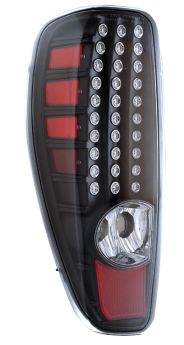 2004-2009 Chevy Colorado 2dr 4dr Euro LED Taillights - Black - 03-CCL04TLEDJM