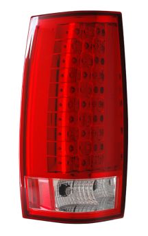 2007-2010 Chevy Suburban G4 Euro LED Taillights - Red / Clear - 03-CD07TLEDG4