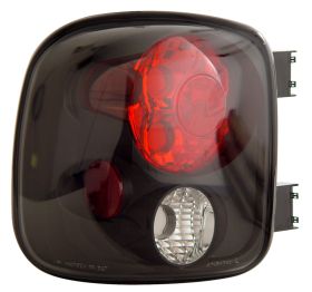 1999-2002 Chevy Silverado/Sierra Stepside Euro Tail Lights - Black - 03-CLS9901TLAG4JM