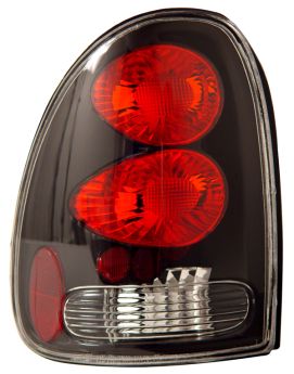 1996-2000 Dodge Caravan Euro Tail Lights - JDM Black - 03-DC9600TLAJM