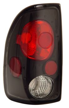 1997-2004 Dodge Dakota Truck Euro Tail Lights - Black - 03-DD9701TLAJM