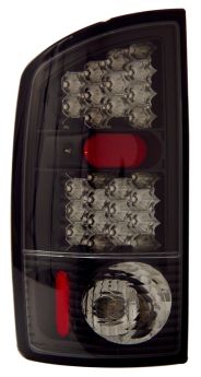 2002-2005 Dodge Ram Truck LED Tail Lights - JDM Black - 03-DR2002LEDJM