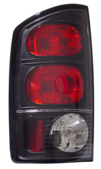 2002-2005 Dodge Ram Truck G2 Style Euro Tail Lights - Black - 03-DR2002TLG2JM