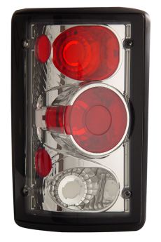 2000-2005 Ford Excursion Euro Tail Lights - Chrome - 03-FC2000TLA