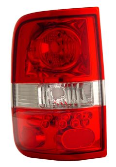 2004-2008 Ford F-150 Euro Tail Lights - Red / Clear - 03-FF2004TLA