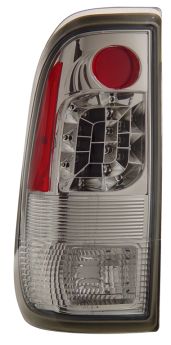 1997-2003 Ford F-150 Truck LED Tail Lights - Chrome - 03-FF9701LEDAC