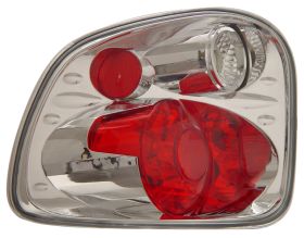 2001-2003 Ford F-150 Flareside V2 Euro Tail Lights - Chrome - 03-FFS2002TLAG2