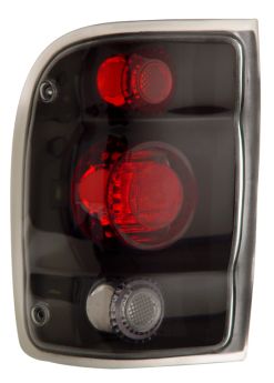 1998-2001 Ford Ranger V2 Euro Tail Lights - JDM Black - 03-FR9801TLAG2JM