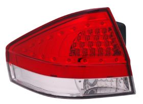 2008-2010 Ford Focus 2dr 4dr LED Tail Lights - Red / Clear - 03-FU08TLED4D