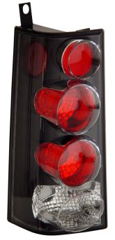1996-2002 GMC Savana Van Euro Tail Lights - Black - 03-GA9603TLAJM