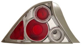 2001-2003 Honda Civic 2dr Euro Tail Lights - Chrome w/ Halo - 03-HC2001TLA2DG4