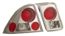 2001-2003 Honda Civic 4dr Euro Tail Lights - Chrome - 03-HC2001TLA4D