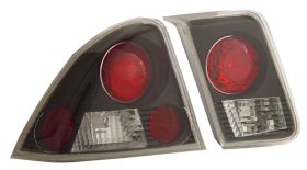 2001-2003 Honda Civic 4dr Euro Tail Lights - JDM Black - 03-HC2001TLA4DJM