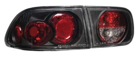 1992-1995 Honda Civic 2dr 4dr Gen 3 Euro Tail Lights - Black - 03-HC9295TLA2DG3JM