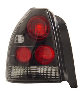 1996-2000 Honda Civic 3dr HB Euro Tail Lights - JDM Black - 03-HC9600TLA3DJM