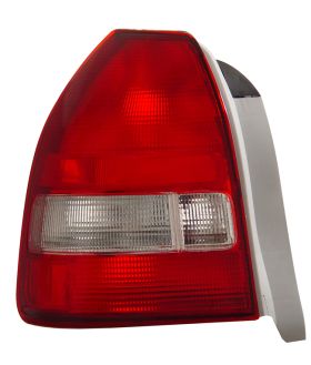 1996-1998 Honda Civic 3dr HB Euro Tail Lights - Red / Clear - 03-HC96TLA3DRC