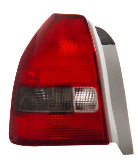 1996-1998 Honda Civic 3dr HB Euro Tail Lights - Red / Smoke - 03-HC96TLA3DRS