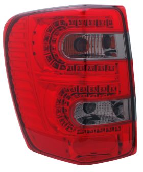1999-2004 Jeep Grand Cherokee LED Tail Lights - Red / Smoke - 03-JGC99TLEDRS