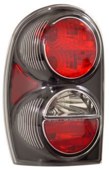 2002-2005 Jeep Liberty Euro Tail Lights - JDM Black - 03-JL2002TLAJM
