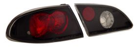 1998-2002 Toyota Corolla Euro Tail Lights - JDM Black - 03-TO9802TLAJM