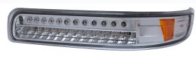 1999-2002 Chevy Silverado LED Euro Parking Lights w/ Amber - Chrome - 10-CL99PLED-A